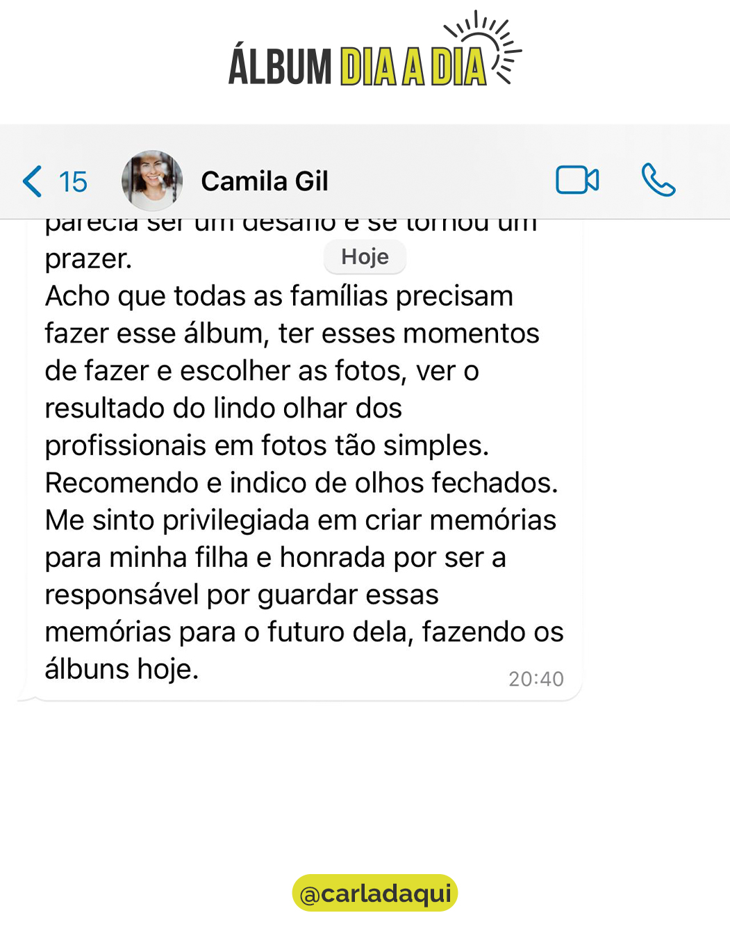 Depoimento de Camila sobre o Álbum Dia a Dia, parte 3